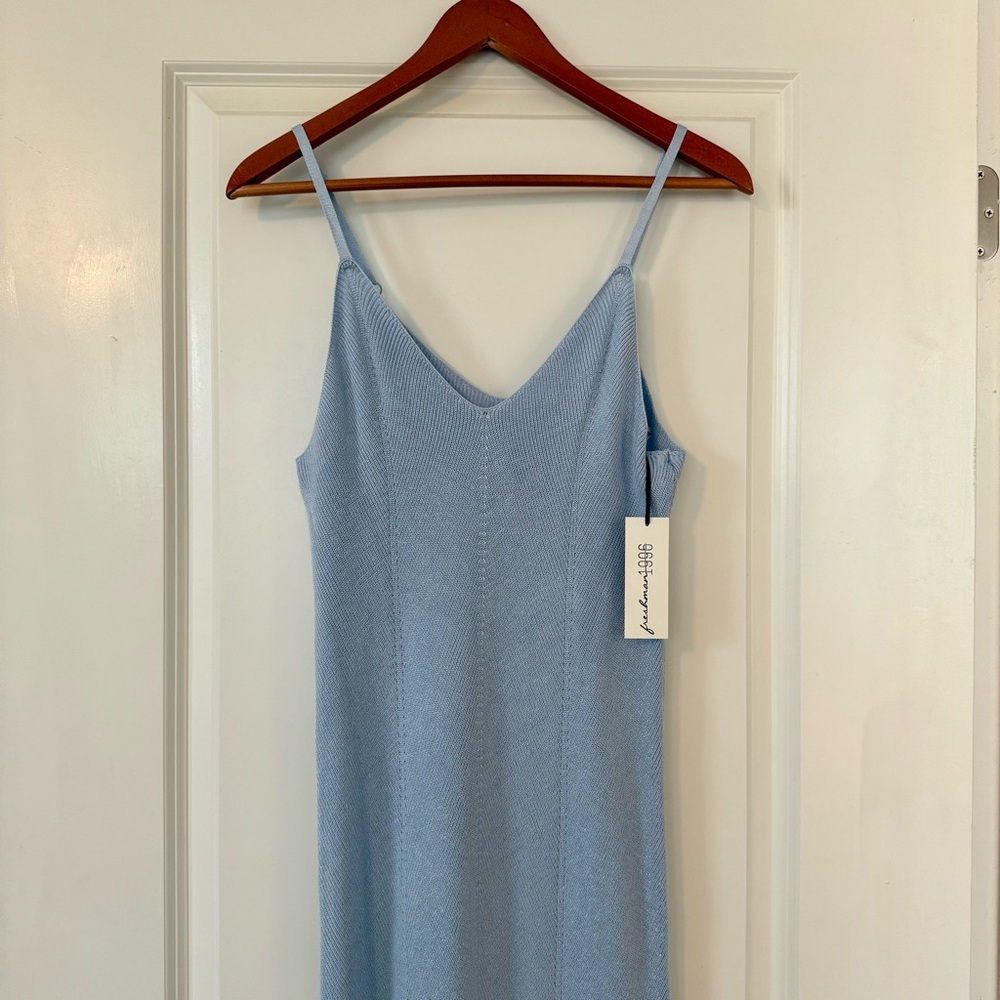 Light Blue Knit Maxi Dress
